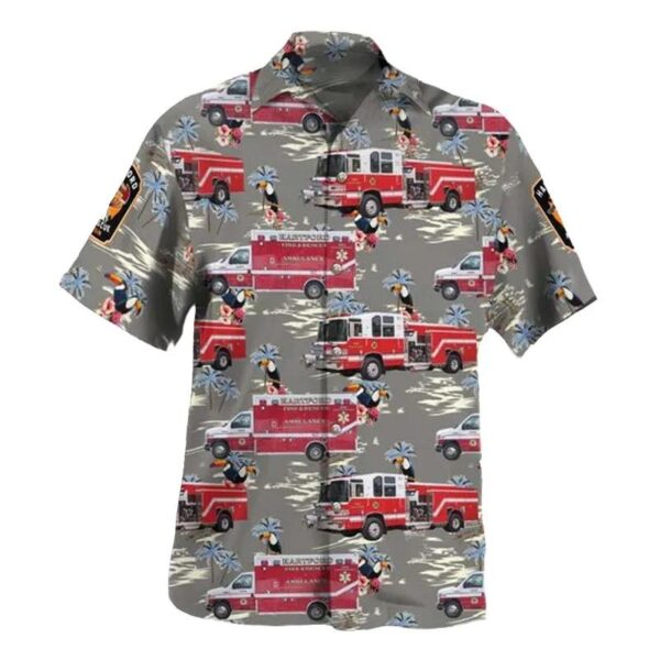 Hartford Fire & Rescue Wisconsin Hawaiian Shirt Hartford Fire & Rescue Wisconsin Hawaiian Shirt