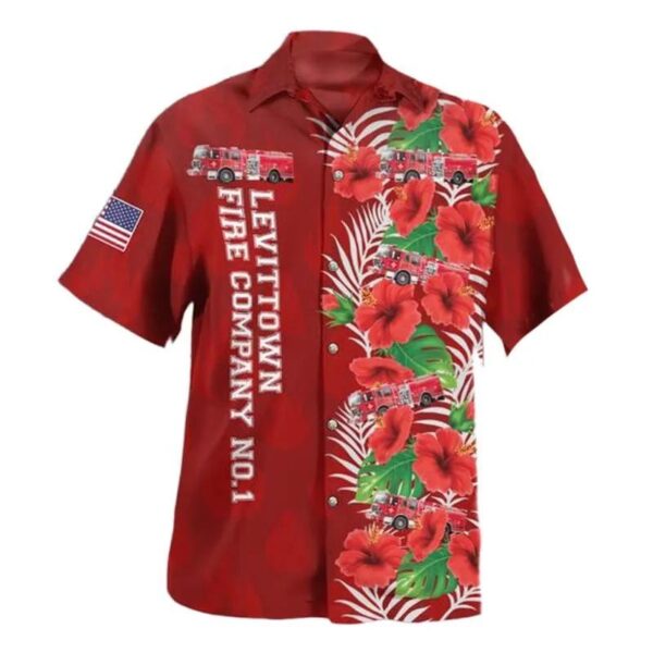 Levittown, Pennsylvania, Levittown Fire Company No.1 Hawaiian Shirt Levittown, Pennsylvania, Levittown Fire Company No.1 Hawaiian Shirt