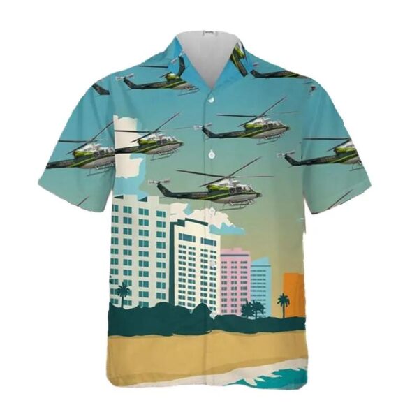 Miami Dade Fire Rescue Bell 412ep Hawaiian Shirt