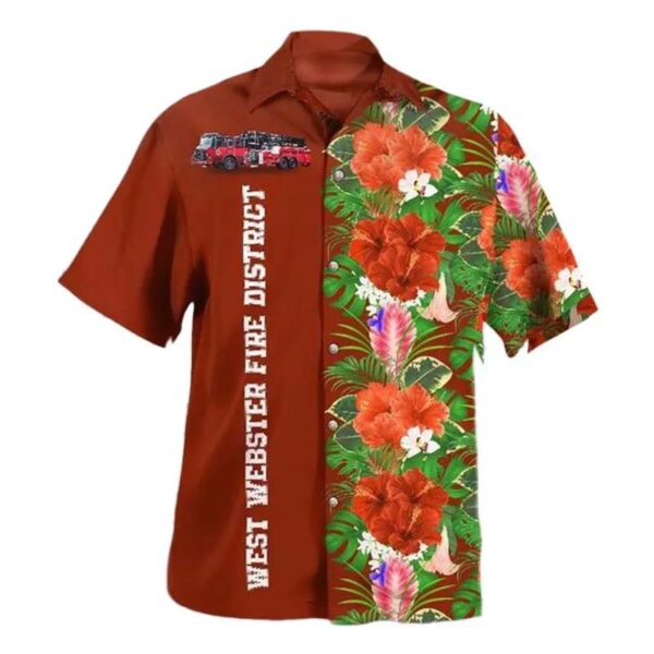 Webster, New York, West Webster Fire District Hawaiian Shirt Webster, New York, West Webster Fire District Hawaiian Shirt