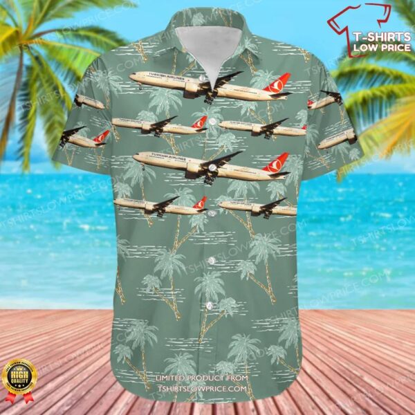 Boeing 777-3F2ER Turkish Airlines Hawaiian Shirt Boeing 777-3F2ER Turkish Airlines Hawaiian Shirt