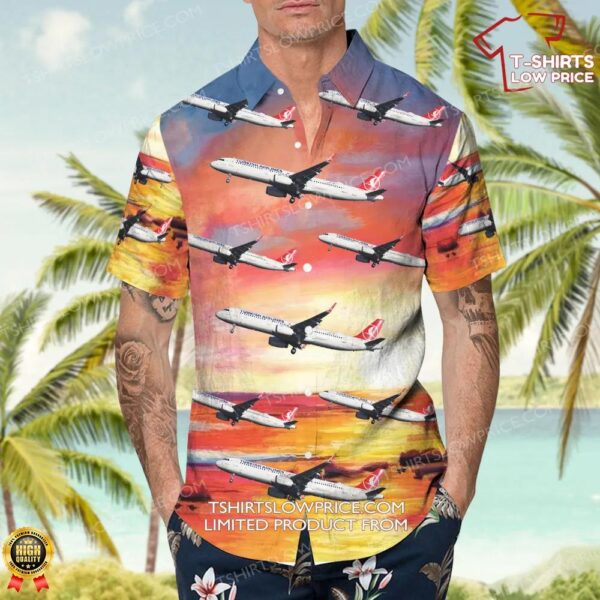 Airbus A321-231 Turkish Airlines Hawaiian Shirt