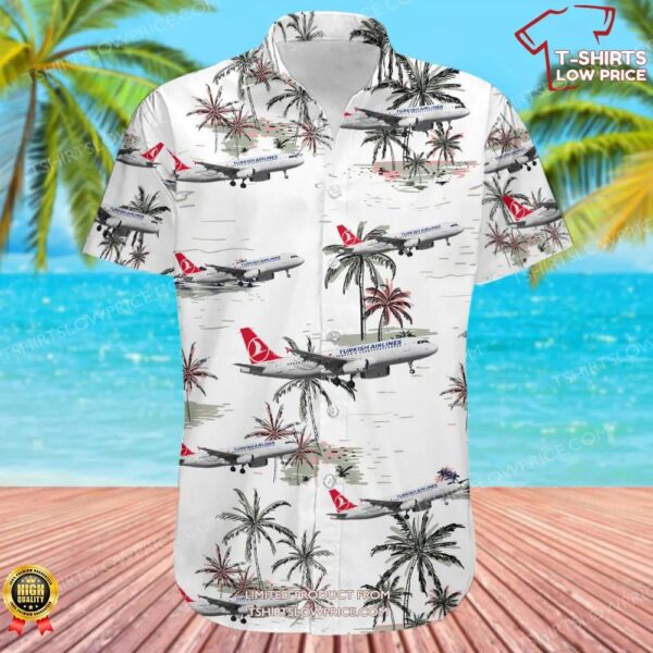 Airbus A320-232 Turkish Airlines Hawaiian Shirt Airbus A320-232 Turkish Airlines Hawaiian Shirt