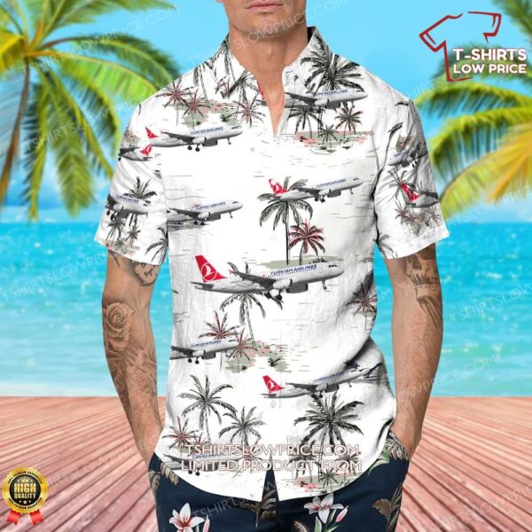 Airbus A320-232 Turkish Airlines Hawaiian Shirt Airbus A320-232 Turkish Airlines Hawaiian Shirt