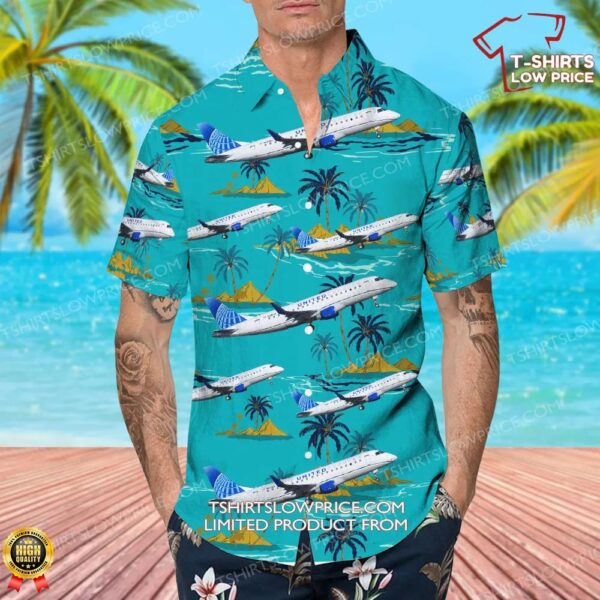Embraer ERJ-170-200LL United Express (SkyWest Airlines) Hawaiian Shirt Embraer ERJ-170-200LL United Express (SkyWest Airlines) Hawaiian Shirt