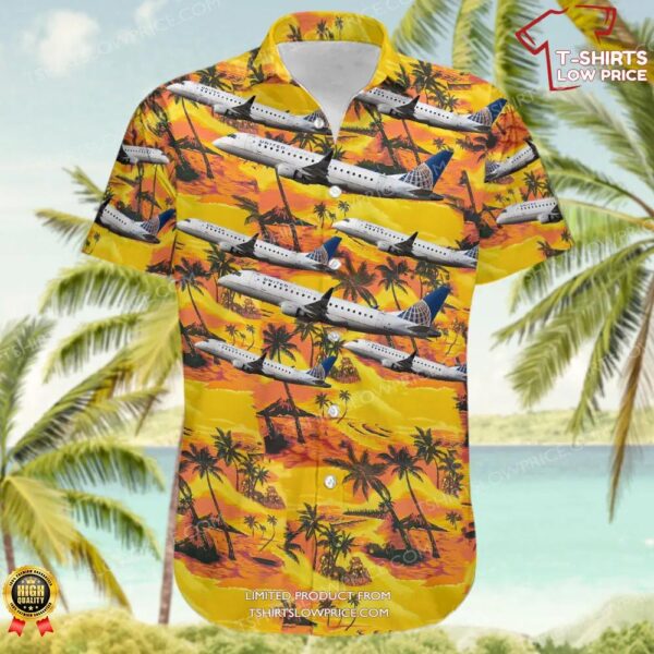 Embraer ERJ-170-200LR United Express (SkyWest Airlines) Hawaiian Shirt Embraer ERJ-170-200LR United Express (SkyWest Airlines) Hawaiian Shirt