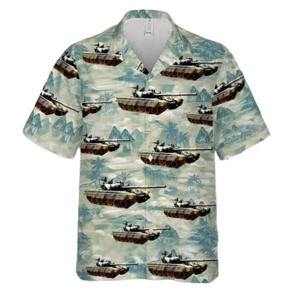 Finnish Army T-72m1 Battle Tank Ps264-122 Hawaiian Shirt Finnish Army T-72m1 Battle Tank Ps264-122 Hawaiian Shirt