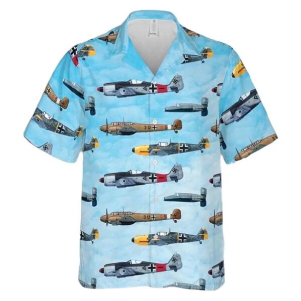 German Fighter Aircraft Of World War Ii 1939-45 Hawaiian Shirt German Fighter Aircraft Of World War Ii 1939-45 Hawaiian Shirt
