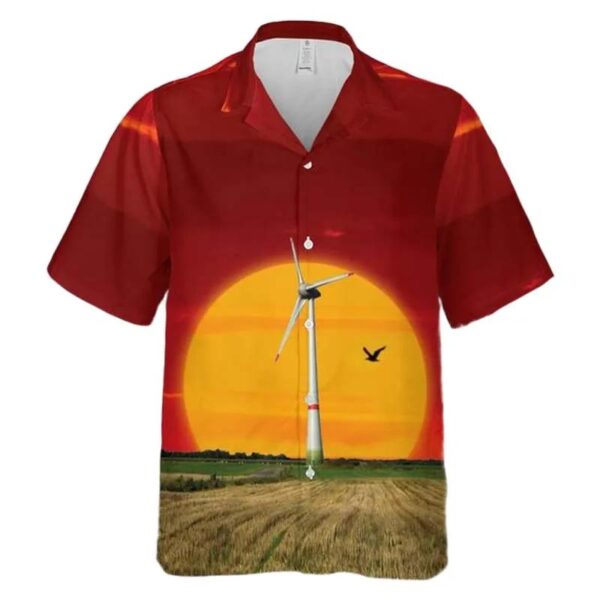 Germany, Enercon Gmbh E-126 Wind Turbine Hawaiian Shirt Germany, Enercon Gmbh E-126 Wind Turbine Hawaiian Shirt