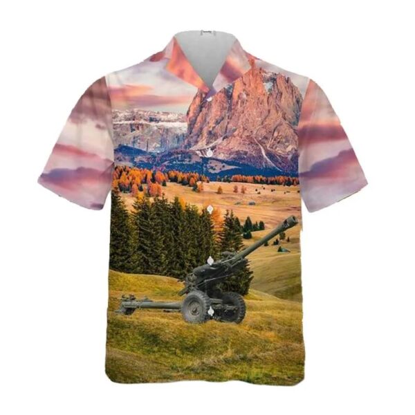 Irish Army 105mm Light Gun Hawaiian Shirt