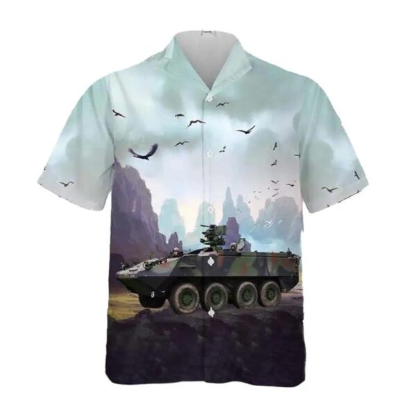Irish Army Piranha Iiih Mrv Hawaiian Shirt