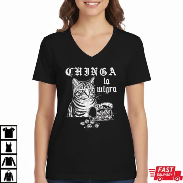 Chinga La Migra Pro Immigration Human Rights Abolish ICE Cat T-Shirt Chinga La Migra Pro Immigration Human Rights Abolish ICE Cat T-Shirt