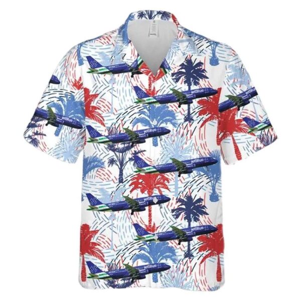 Jetblue Airways Blue Finest Airbus A320-232w Hawaiian Shirt
