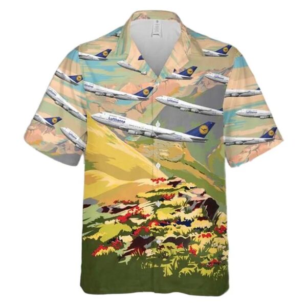 Lufthansa Baden-wurttemberg Boeing 747-430 D-abvc Hawaiian Shirt