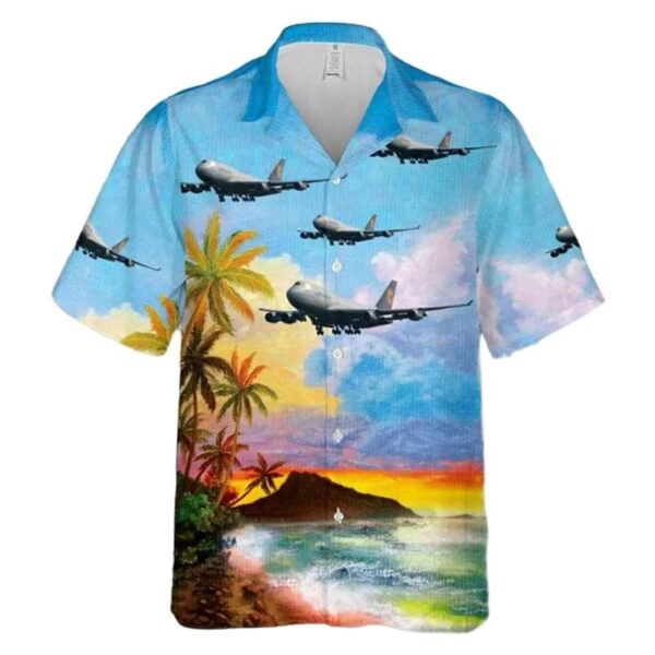 Lufthansa Boeing 747-430 D-abvc Baden-wurttemberg Hawaiian Shirt