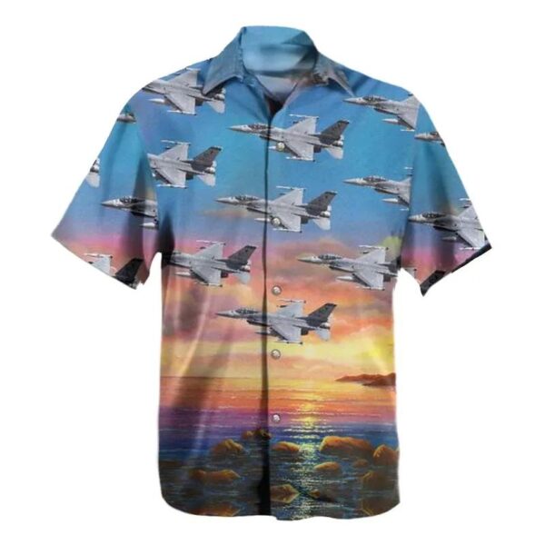 Us Air Force General Dynamics F-16c Fighting Falcon (401) Hawaiian Shirt Us Air Force General Dynamics F-16c Fighting Falcon (401) Hawaiian Shirt