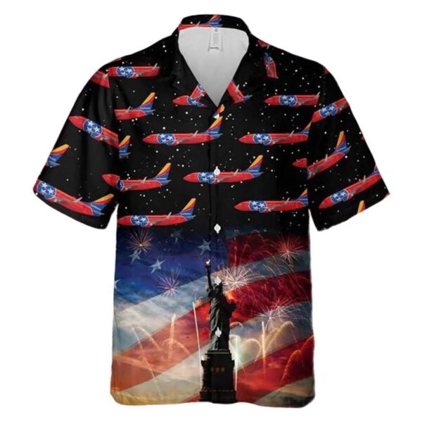 Us Airlines 3 Tennessee Boeing 737-7h4 4th Of July Hawaiian Shirt Us Airlines 3 Tennessee Boeing 737-7h4 4th Of July Hawaiian Shirt