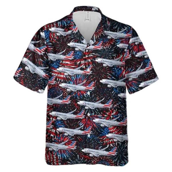 Us Airlines Airbus A319-115 4th Of July Hawaiian Shirt Us Airlines Airbus A319-115 4th Of July Hawaiian Shirt