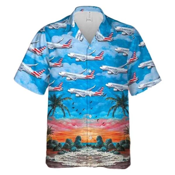 Us Airlines Airbus A319-115 Hawaiian Shirt