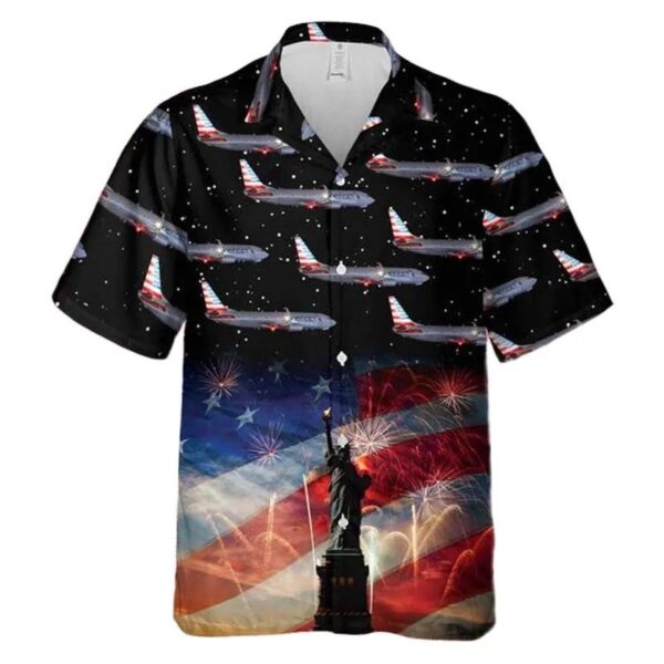 Us Airlines Boeing 737-823 4th Of July Hawaiian Shirt Us Airlines Boeing 737-823 4th Of July Hawaiian Shirt