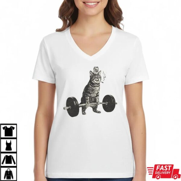 Funny Deadlift Cat Smoking Beer Meme Shirt Funny Deadlift Cat Smoking Beer Meme Shirt