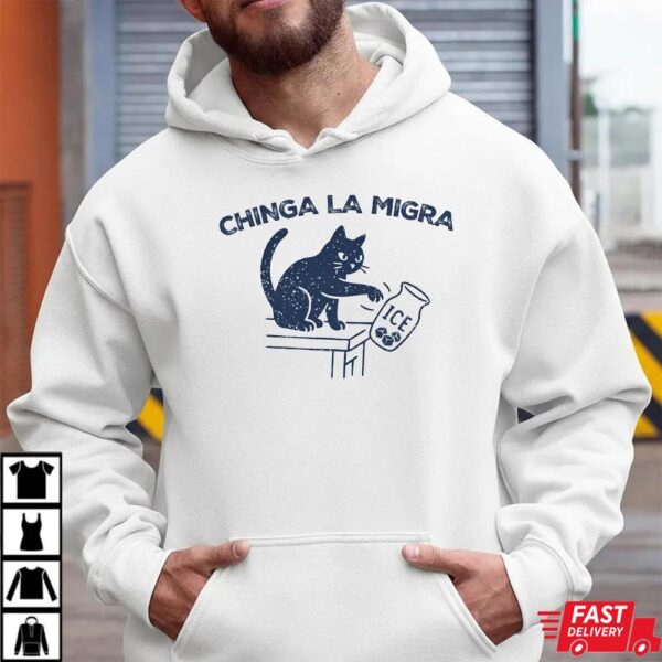 Cat Abolish ICE Changa La Migra Sweatshirt Cat Abolish ICE Changa La Migra Sweatshirt