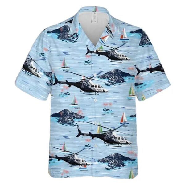 Fresno, California, Skylife Air Ambulance Bell 430 Hawaiian Shirt Fresno, California, Skylife Air Ambulance Bell 430 Hawaiian Shirt