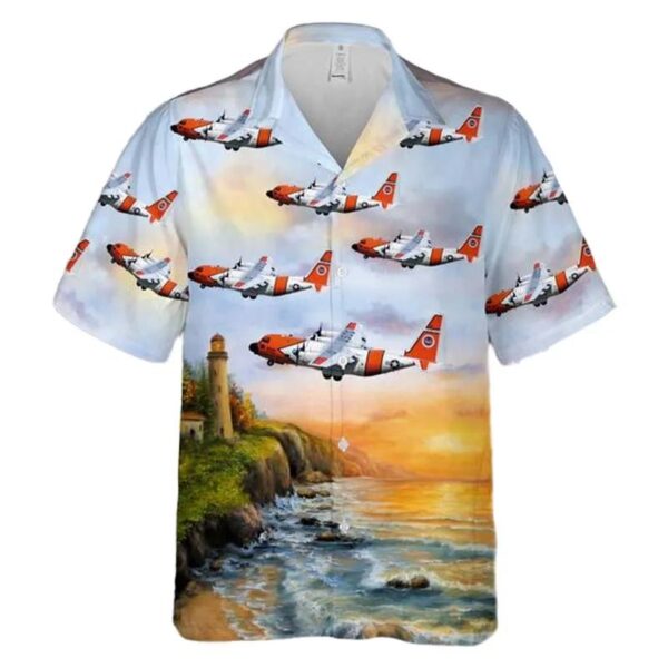 Hc-130h 1504 Uscg Hawaiian Shirt