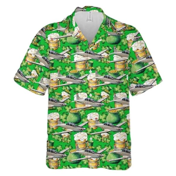 Irish Air Corps Pilatus Pc-9m Saint Patrick Day Hawaiian Shirt Irish Air Corps Pilatus Pc-9m Saint Patrick Day Hawaiian Shirt