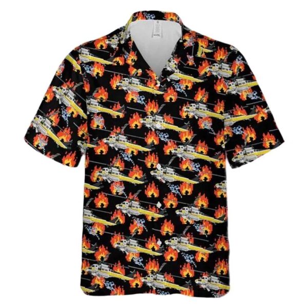 La County Fire S-70 Firehawk Hawaiian Shirt La County Fire S-70 Firehawk Hawaiian Shirt