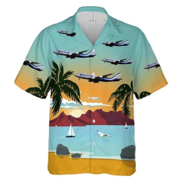 National Airlines Boeing 747-428(bcf) Hawaiian Shirt National Airlines Boeing 747-428(bcf) Hawaiian Shirt