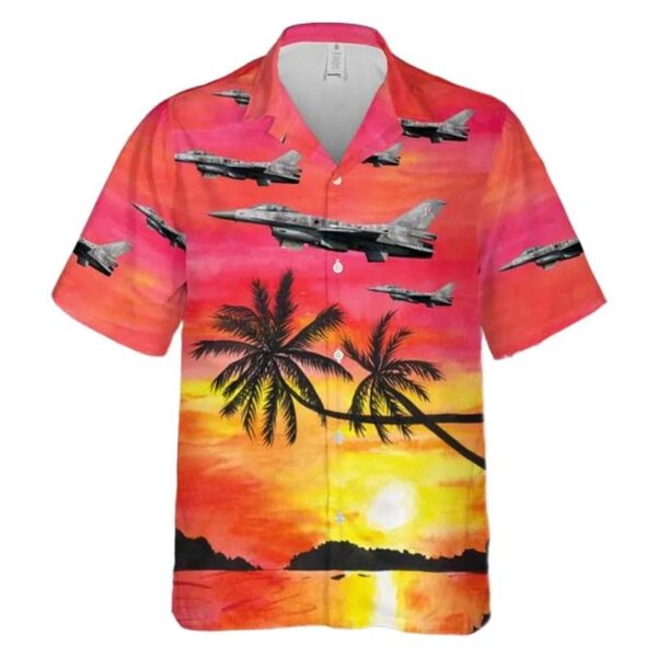 Polish Air Force Lockheed Martin F-16c Fighting Falcon Hawaiian Shirt