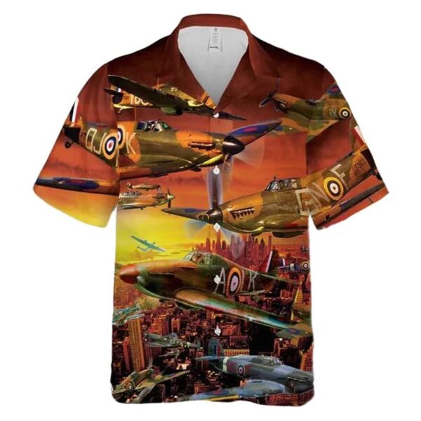 Raf Supermarine Spitfire And Hawker Hurricane Hawaiian Shirt Raf Supermarine Spitfire And Hawker Hurricane Hawaiian Shirt