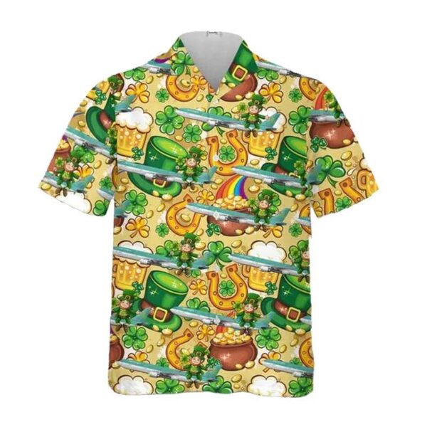 St. Patrick’s Day, Aer Lingus St Patrick Airbus A330-302 Ei-ela Hawaiian Shirt St. Patrick’s Day, Aer Lingus St Patrick Airbus A330-302 Ei-ela Hawaiian Shirt