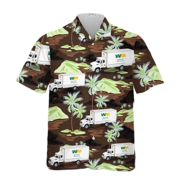 2013 International Durastar Box Van – Waste Management Hawaiian Shirt 2013 International Durastar Box Van – Waste Management Hawaiian Shirt