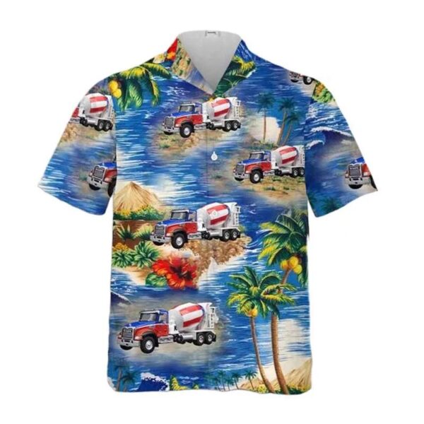 2019 Mack Granite Cement Mixer (red, White And Blue) Hawaiian Shirt 2019 Mack Granite Cement Mixer (red, White And Blue) Hawaiian Shirt