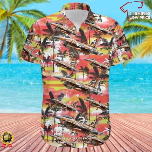 General Dynamics F-16AM Fighting Falcon Portugal Air Force Hawaiian Shirt General Dynamics F-16AM Fighting Falcon Portugal Air Force Hawaiian Shirt
