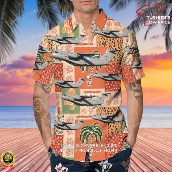 Embraer KC-390 Portugal Air Force Hawaiian Shirt Embraer KC-390 Portugal Air Force Hawaiian Shirt