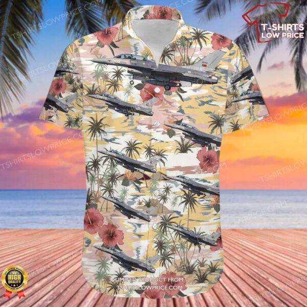 General Dynamics F-16BM Fighting Falcon Portugal Air Force Hawaiian Shirt General Dynamics F-16BM Fighting Falcon Portugal Air Force Hawaiian Shirt
