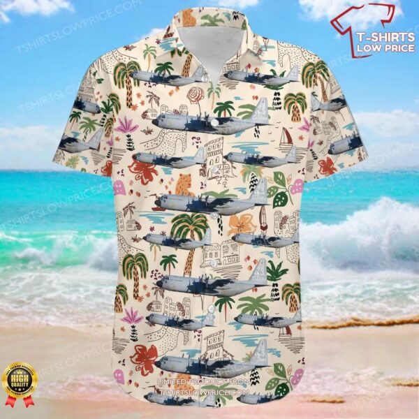 Lockheed C-130H-30 Hercules Portugal Air Force Hawaiian Shirt