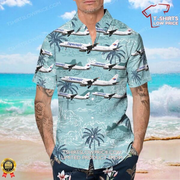 Airbus A321-231 Spanair Hawaiian Shirt Airbus A321-231 Spanair Hawaiian Shirt