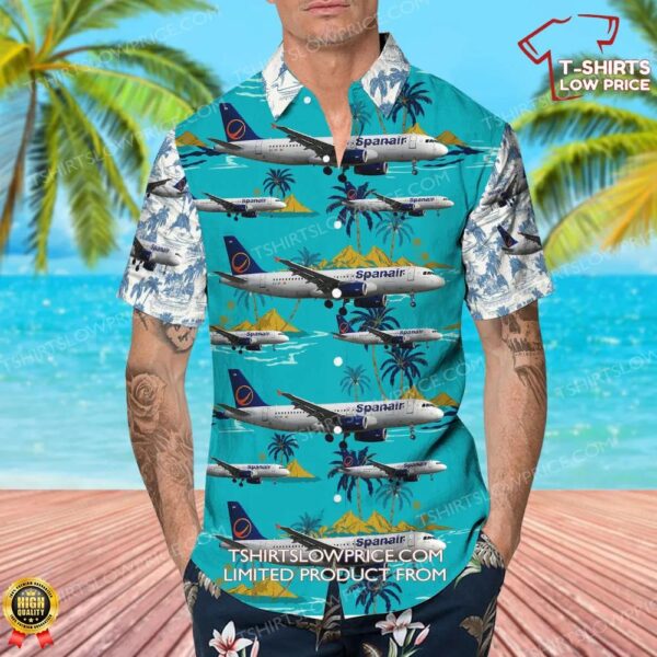 Airbus A320-232 Spanair Hawaiian Shirt