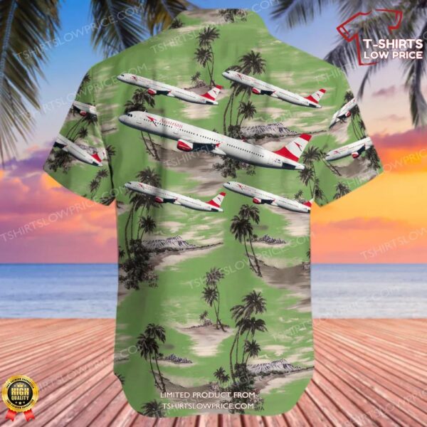 Airbus A321-111 Austrian Airlines Hawaiian Shirt Airbus A321-111 Austrian Airlines Hawaiian Shirt