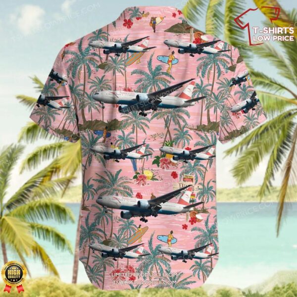 Boeing 777-2Q8(ER) Austrian Airlines Hawaiian Shirt Boeing 777-2Q8(ER) Austrian Airlines Hawaiian Shirt