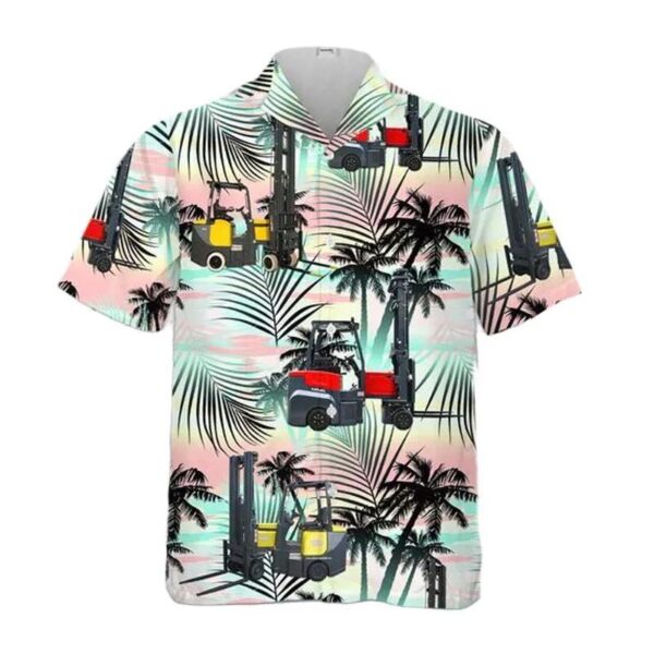 Articulated Counterbalance Trucks Forklift Hawaiian Shirt Articulated Counterbalance Trucks Forklift Hawaiian Shirt