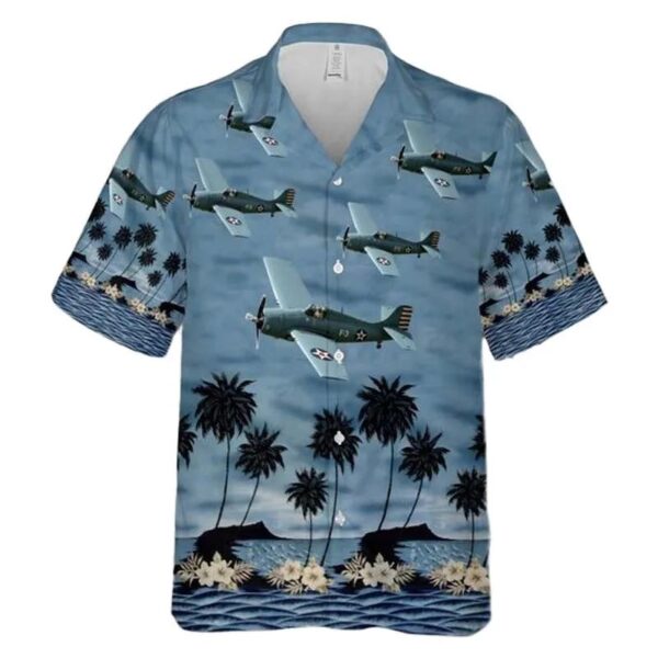 Grumman F4f Wildcat Us Navy Wwii Fighter Plane Hawaiian Shirt Grumman F4f Wildcat Us Navy Wwii Fighter Plane Hawaiian Shirt