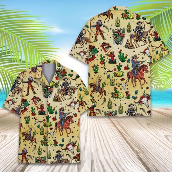 Mexican Cowboy Skeleton Hawaiian Shirt Mexican Cowboy Skeleton Hawaiian Shirt