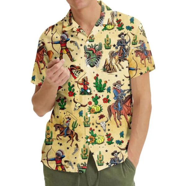 Mexican Cowboy Skeleton Hawaiian Shirt Mexican Cowboy Skeleton Hawaiian Shirt