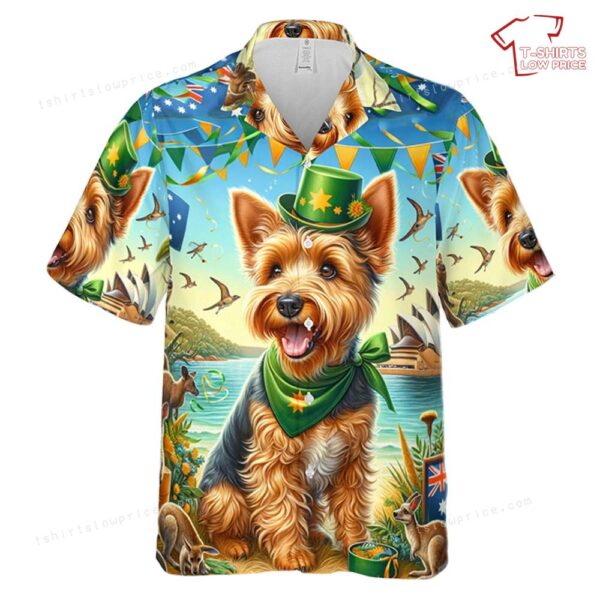 Australia Day With Australian Terrier Hawaiian Shirt Australia Day With Australian Terrier Hawaiian Shirt
