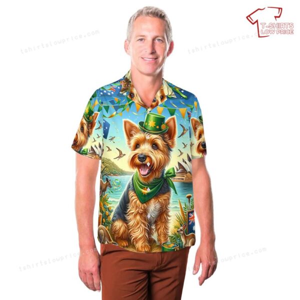 Australia Day With Australian Terrier Hawaiian Shirt Australia Day With Australian Terrier Hawaiian Shirt